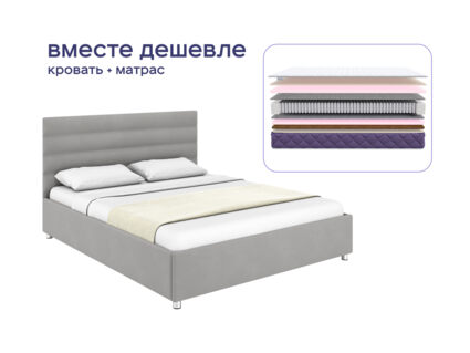 Кровать Димакс Левита + матрас Базилик Энерджи 24 медиум 1472